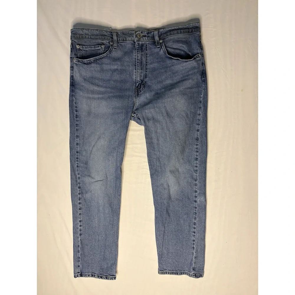 Levi's 502 Denim Jeans Men's Size 38x30 Blue Straight Leg Flat Front